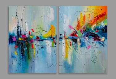 Sunny lake district (diptych)