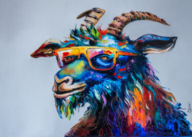 Goat in sunglasses